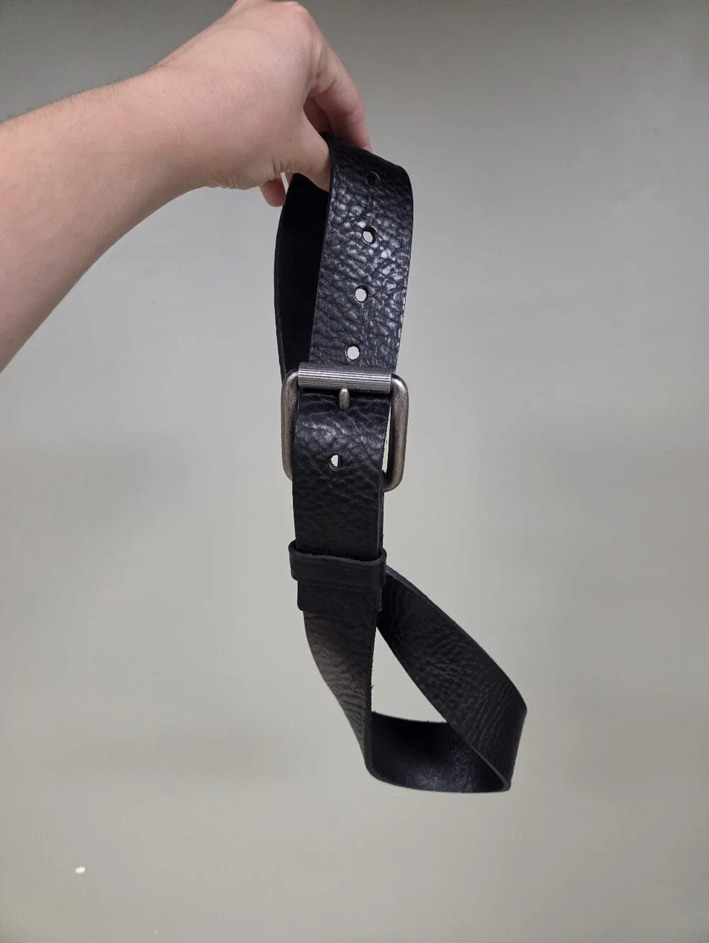 Levi's Black Textured Genuine Leather Belt Size Small 30-32